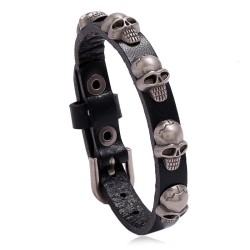 occidental style punk wind skull Cowhide bracelet personality trend man woman..