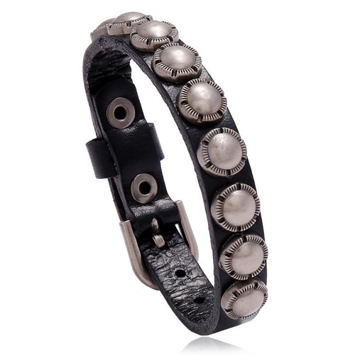 occidental style punk retro Cowhide bracelet personality creative real leather