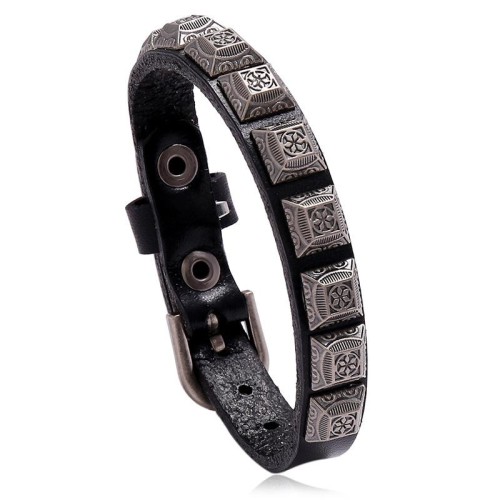 occidental style punk retro Cowhide bracelet personality creative real leather