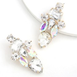 fashion colorful diamond series multilayer Alloy diamond glass diamond earring..