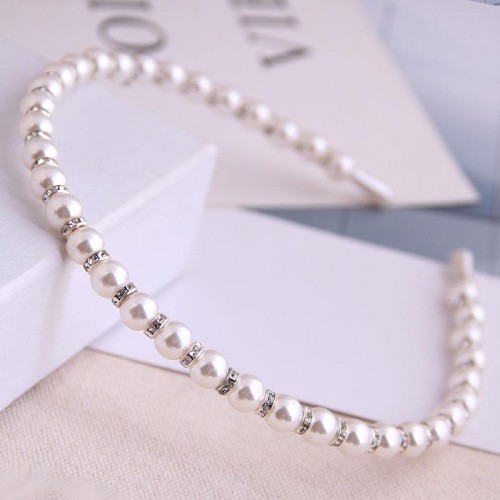 Korean style fashion  all-Purpose brief Ladies temperament all-Purpose flash diamond Pearl Headband Headband