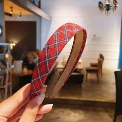 Korean style fashion sweet all-Purpose Country style houndstooth super head He..