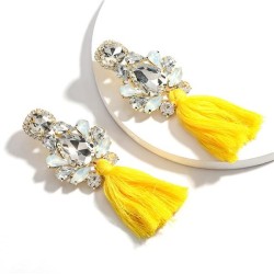 earrings multilayer drop Rhinestone glass diamond diamond tassel earrings occi..