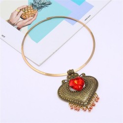 occidental style ethnic style retro Collar fashion exaggerating love heart-sha..