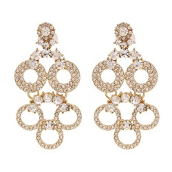 occidental style exaggerating geometry hollow ear stud fashion personality tem..