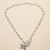  windins samll chain retro Pearl butterfly necklace bracelet woman