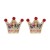 occidental style personality crown woman ear stud diamond earrings temperament all-Purpose