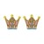 occidental style personality crown woman ear stud diamond earrings temperament all-Purpose