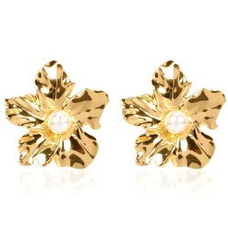 occidental style personality brief handmade flowers ear stud  fashion all-Purp..