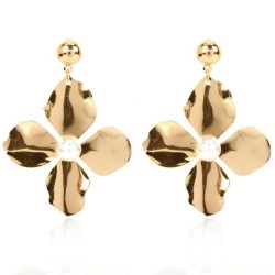 occidental style atmospheric Metal personality brief earrings  retro Alloy flo..