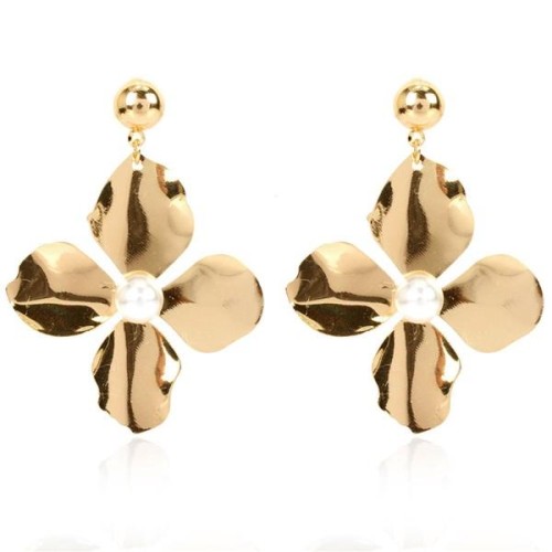 occidental style atmospheric Metal personality brief earrings  retro Alloy flowers ear stud arring woman F