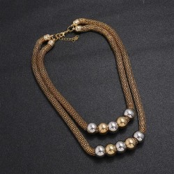 occidental style Double layer chain necklace clavicle chain sweater chain