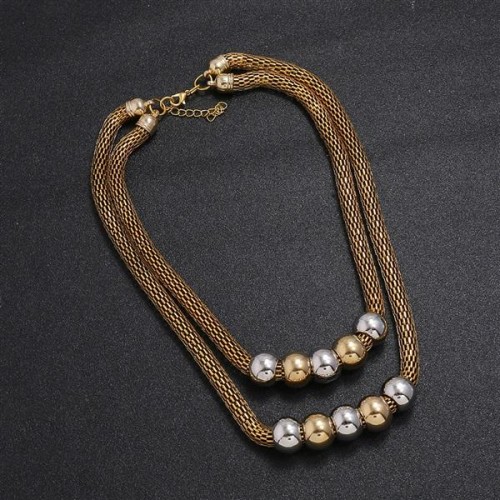 occidental style Double layer chain necklace clavicle chain sweater chain