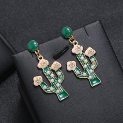 creative personality bronze enamel embed Pearl earrings woman occidental style..