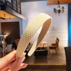 Korean style fashion sweet all-Purpose Country style houndstooth super head He..