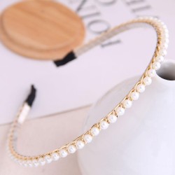 Korean style fashion   all-Purpose brief Pearl lady concise Headband Headband