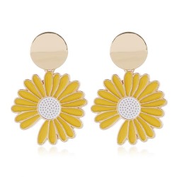 occidental style fashion Metal concise chrysanthemum personality ear stud