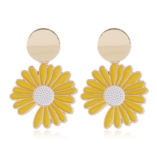 occidental style fashion Metal concise chrysanthemum personality ear stud