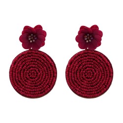 new handmade beads earrings  occidental style fashion Street Snap same style e..