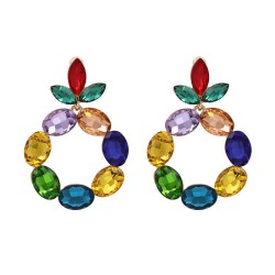 occidental style exaggerating geometry Round earrings woman  fashion high-end ..