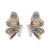  occidental style exaggerating ear stud personality butterfly diamond