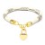  fashion Stripe bracelet  Mini Peach heart pendant gold plated