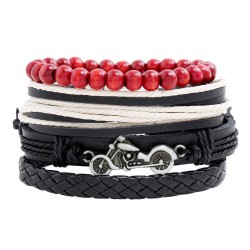 retro weave leather bracelet Alloy man