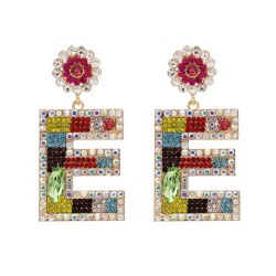 Korea big Word ear stud fashion personality temperament earrings woman