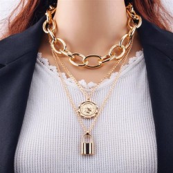 occidental style  brief multilayer woman pendant necklace  personality punk sw..
