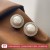 silver occidental style high luxurious ear stud exaggerating Pearl earrings fully-jewelled e