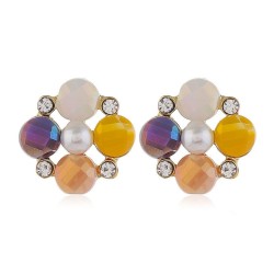 silver  high quality occidental style fashion Metal concise flash diamond Pear..