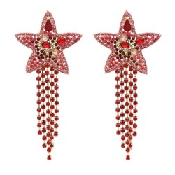 fashion exaggerating star arring occidental style earrings claw diamond tassel..