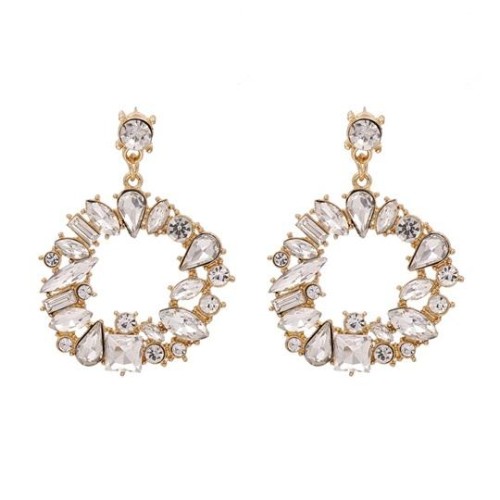 fashion beautiful arring Street Snap ear stud Korean style temperament earrings crystal fully-jewelled woman