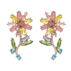 fashion beautiful flower arring Street Snap ear stud Korean style temperament ..
