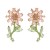 fashion beautiful flower arring Street Snap ear stud Korean style temperament earrings flowers crystal arring