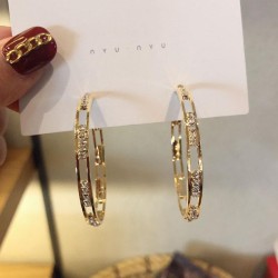 silver occidental style high Metal circle woman fashion earrings arring