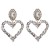occidental style heart-shaped Alloy embed colorful diamond retro temperament exaggerating earrings woman Korean 