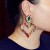 occidental style heart-shaped Alloy embed colorful diamond retro temperament exaggerating earrings woman Korean 