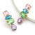 fashion colorful diamond series geometry glass diamond diamond super fully-jewelled earrings woman occidental st
