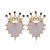 occidental style trend temperament all-Purpose heart-shaped crown earrings brief retro Bohemia enamel earrings