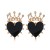 occidental style trend temperament all-Purpose heart-shaped crown earrings brief retro Bohemia enamel earrings