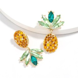 personalityins Korean style summer day fruits wind Rhinestone diamond earrings woman occidental style trend arr