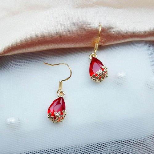silver crystal temperament earrings samll retro zircon Rhinestone ear stud