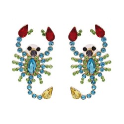 occidental style ear stud lady embed diamond earrings personality