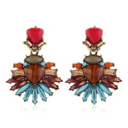 style retro geometry earring Pearl earrings exaggerating woman ear stud brief ..