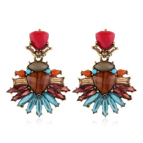 style retro geometry earring Pearl earrings exaggerating woman ear stud brief all-Purpose Nation