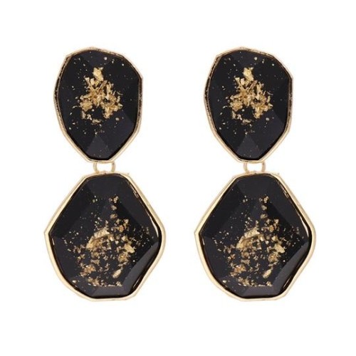 occidental style wind exaggerating earrings personality geometry resin earring woman fashion Street Snap print
