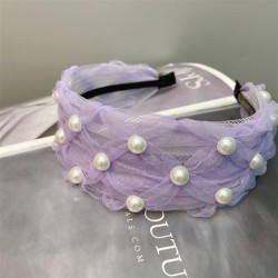 lace Pearl width eadband Korean style rhombus pattern pure color head buckle s..