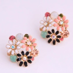 fine  Korean style fashion  sweetO Countryside flowers temperament ear stud