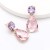 personality wind drop Alloy diamond glass diamond fully-jewelled earrings woman occidental style super brief ear